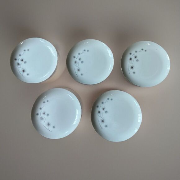 Vintage Creative Fine China Platinum Star Burst 1014 Japan 5 Bread Plates 6 1/4” - Picture 1 of 4
